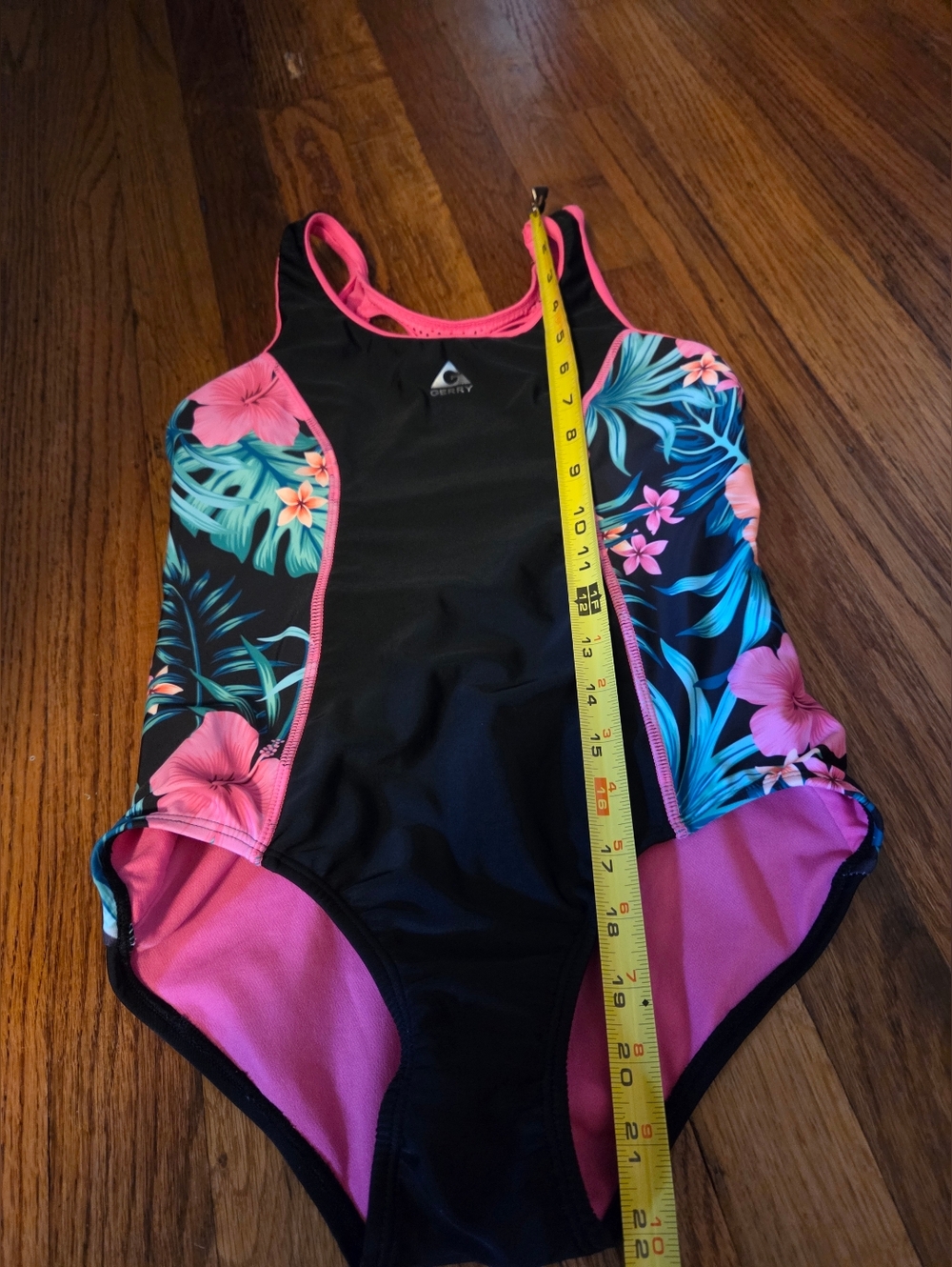 Gerry Girls' Botany Print Side 1-Piece Size 14 - Picture 9 of 12